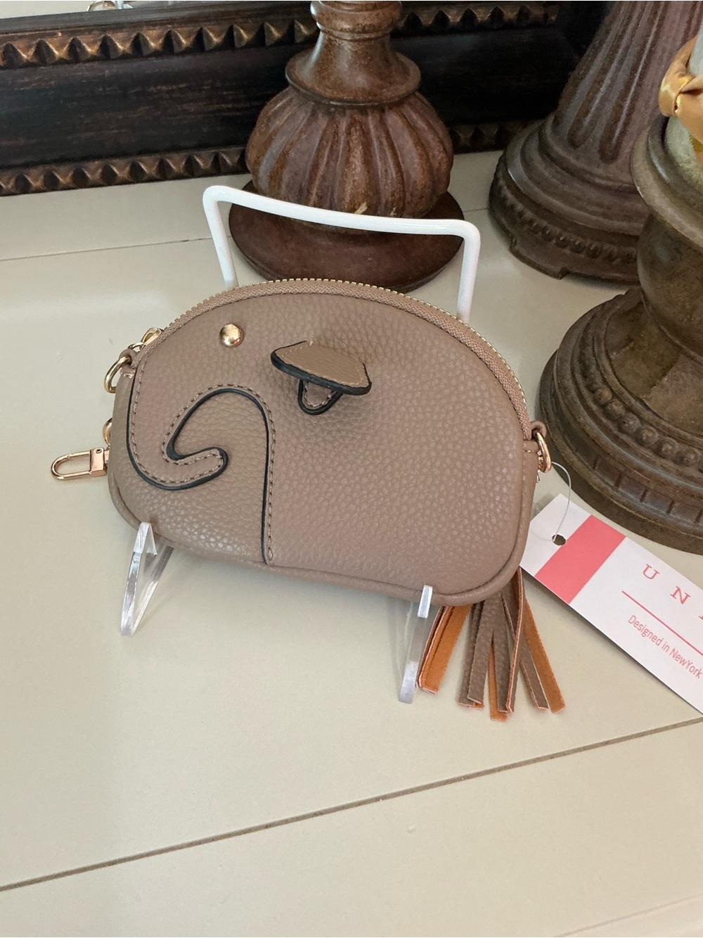 Elephant Taupe Women’s Coin Pouch -